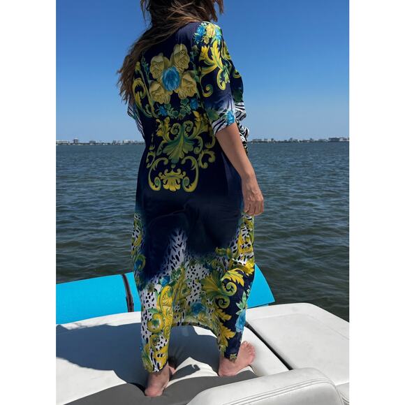 Maxi long Kaftan Women's Maxi Dress, Cover-Ups, One Size - Picture 2 of 7